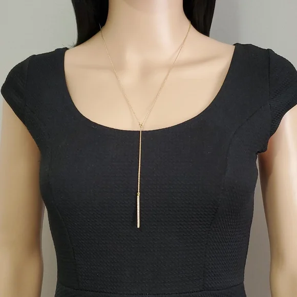 Kate Spade Gold Tone Y Drop Necklace - Picture 6 of 7